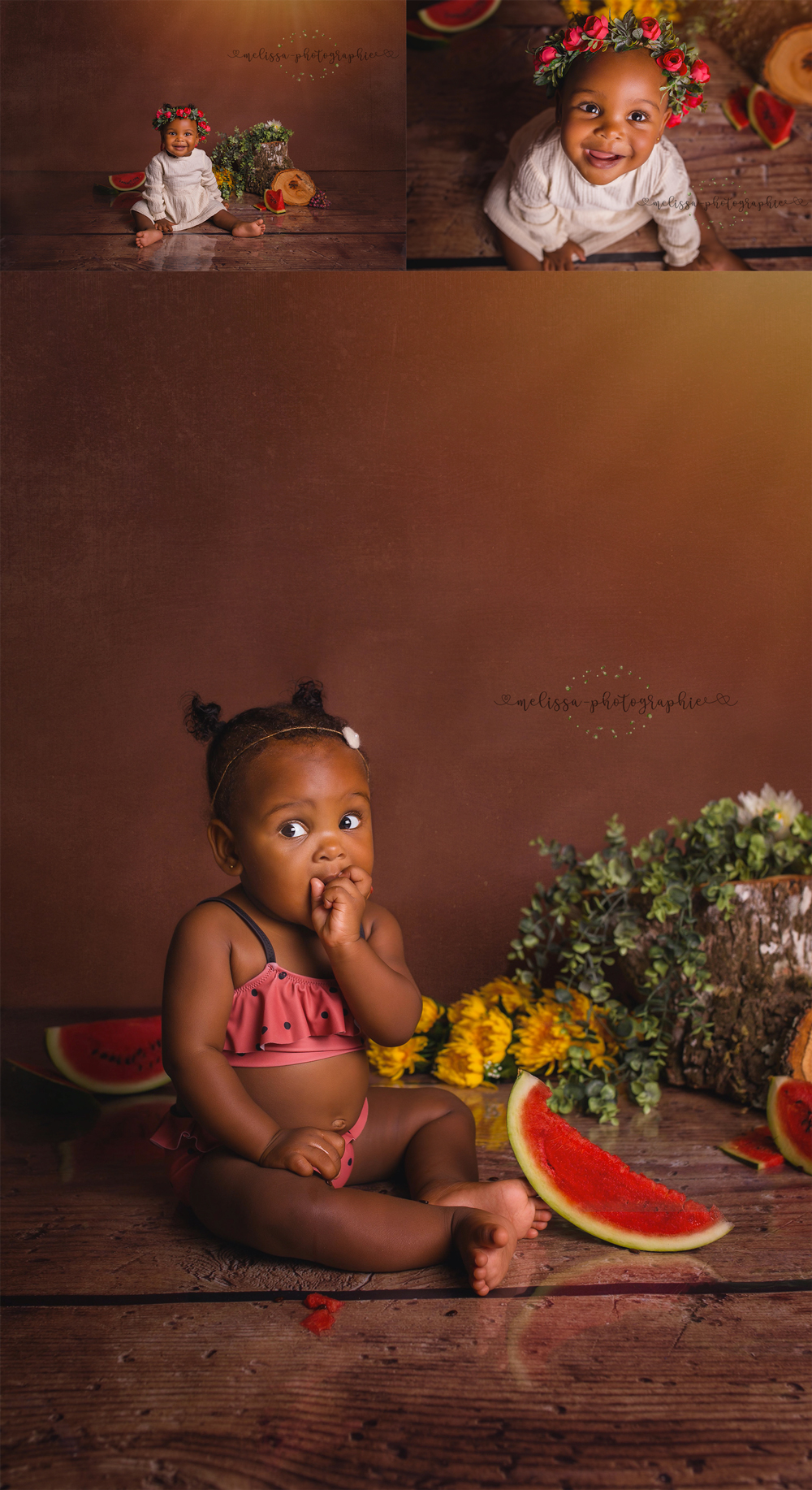 Mignonne petite fille en séance photo